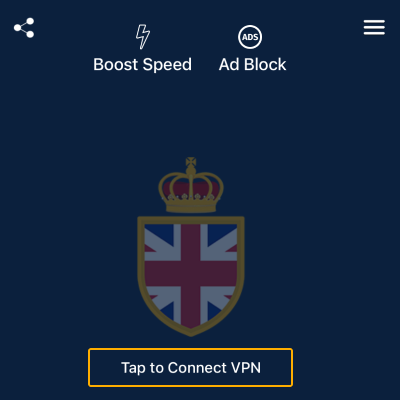 Step 2 - Connect to VPN UK