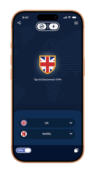 VPN UK connected to a fast UK server
